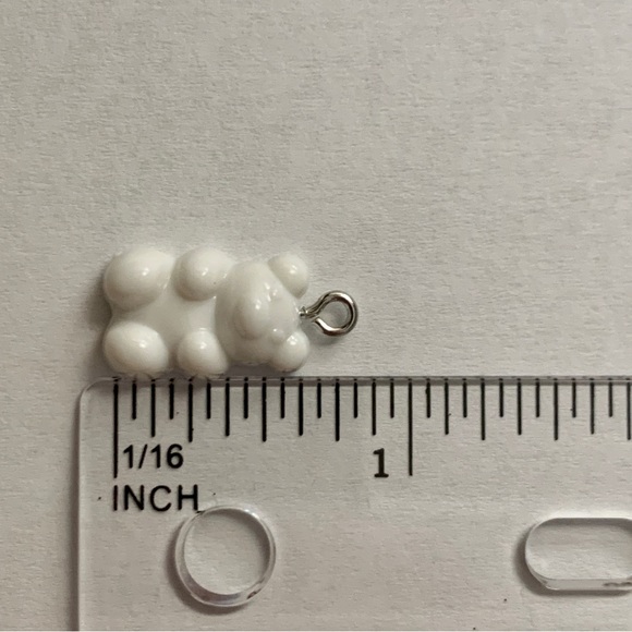 White Gummy Bear Charm Pendant - Picture 8 of 8